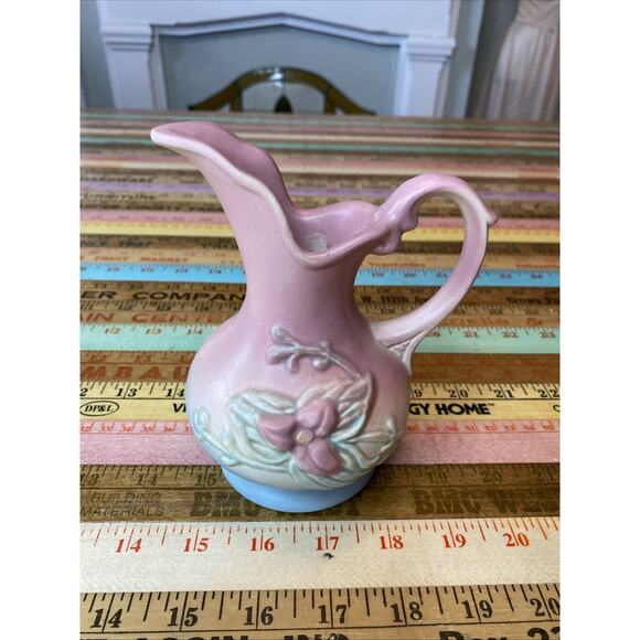 Vintage HULL Art Pottery USA W-2 - 5-1/2 Water Lilly Ewer Pitcher Vase Art Deco - Picture 4 of 7